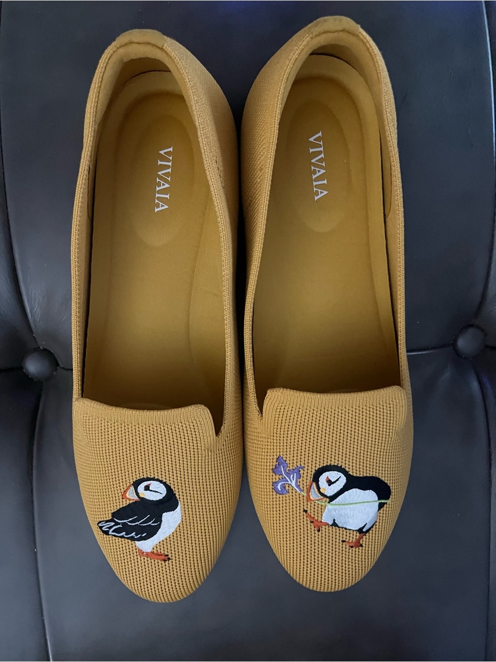 Brand New: VIVAIA Women’s Puffin Embroidered Slip-On Flats